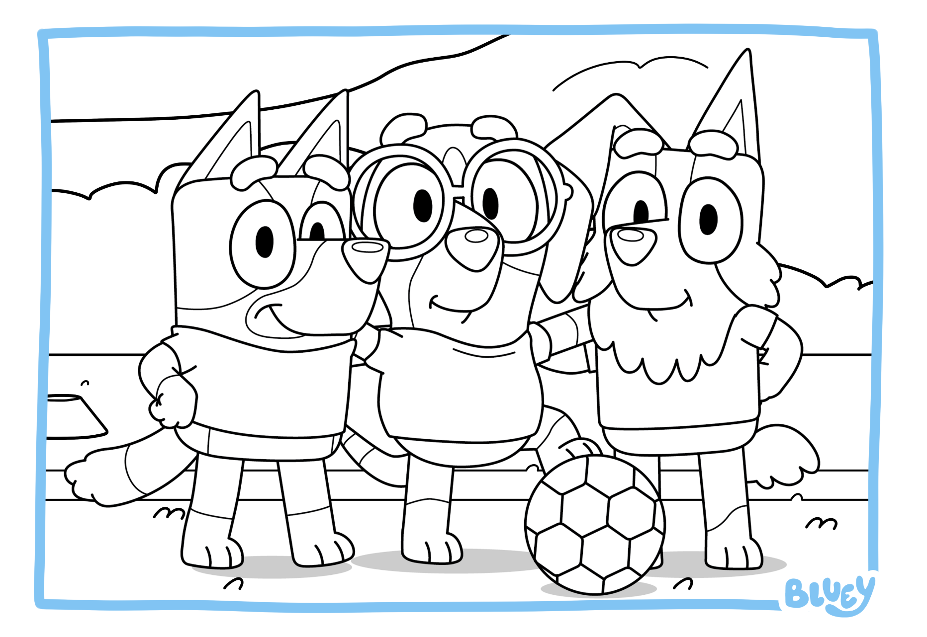 Bluey Colouring Sheet