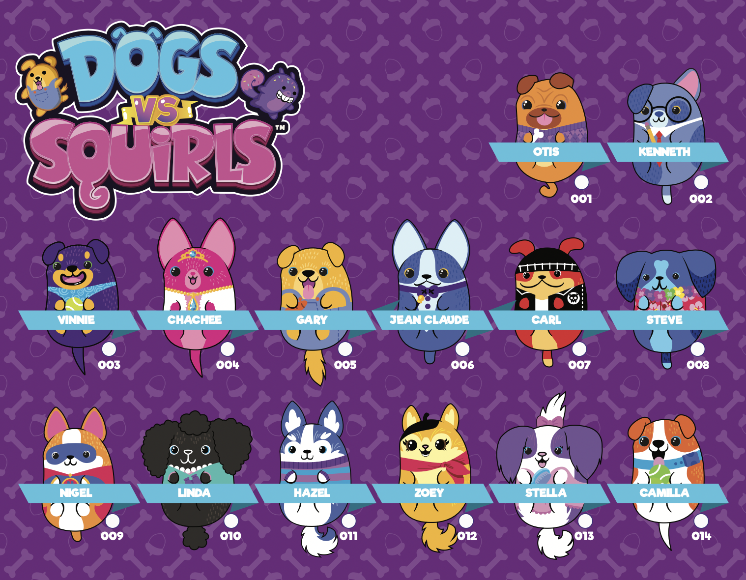 Dogs VS Squirls Collector Sheet